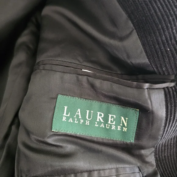 Polo Ralph Lauren Black Corduroy Blazer Size 38R - Picture 3 of 5